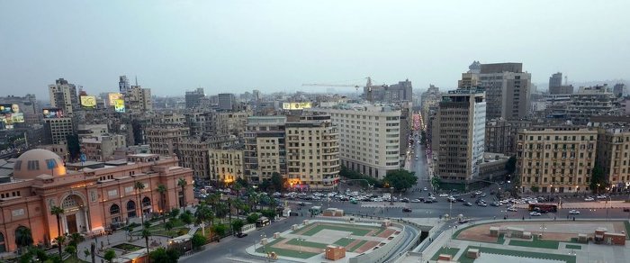 Foto Tahrir Square and the Egyptian Museum (left) © OHK Consultants